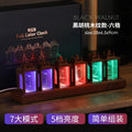 RGB Clock LED Wooden Creative Desktop Decoration