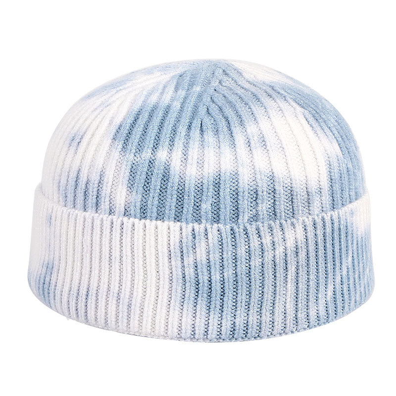 Tie-Dye Printed Knitted Beanie Hat