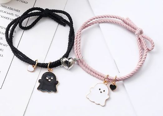 Ghost Emoji Couple Bracelet