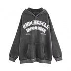 Oversized American Style Letter Hoodie Jacket (Couples)