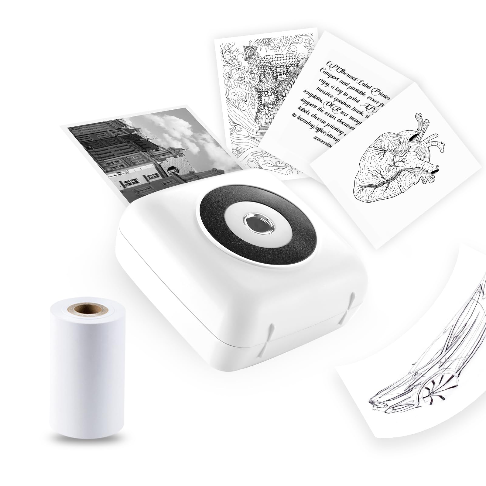 Mini Sticker Printer - Mini Printer Sticker Maker Bluetooth Thermal Mini Printer for Note 304 DPI Note Sticker Printer for School Journal Storage