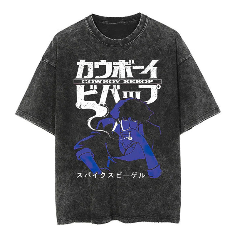 Japanese Vintage Oversized Cartoon T-Shirt (Loose Fit)