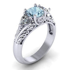 Diamond Ring - New European and American Sapphire Engagement Ring