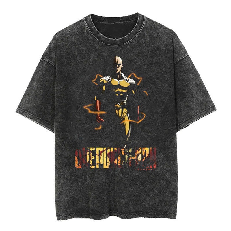 Japanese Vintage Oversized Cartoon T-Shirt (Loose Fit)