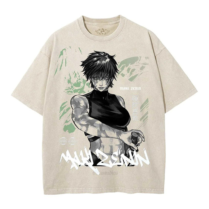 Japanese Vintage Oversized Cartoon T-Shirt (Loose Fit)