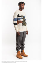 NAGRI Retro Cartoon Dinosaur Knit Sweater for Couples