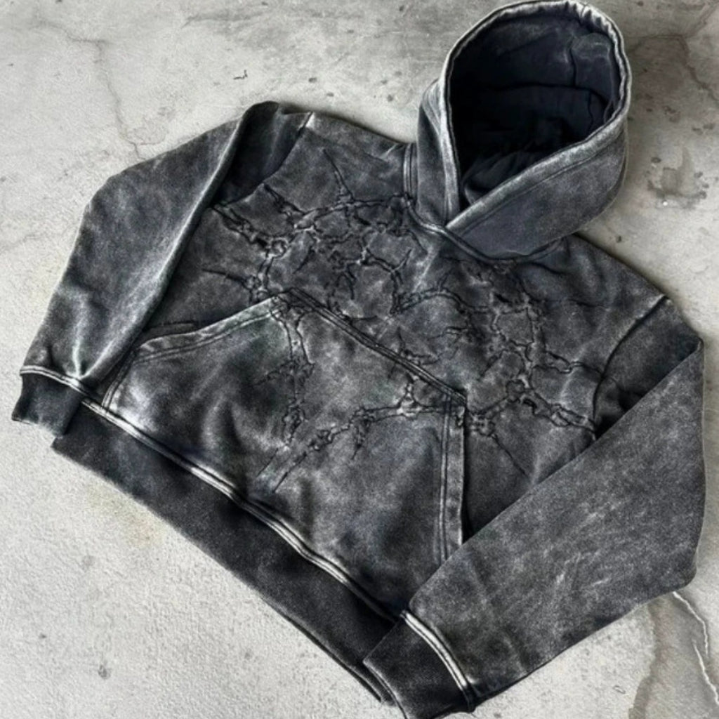 Letter Print Skull Men's Hoodie
