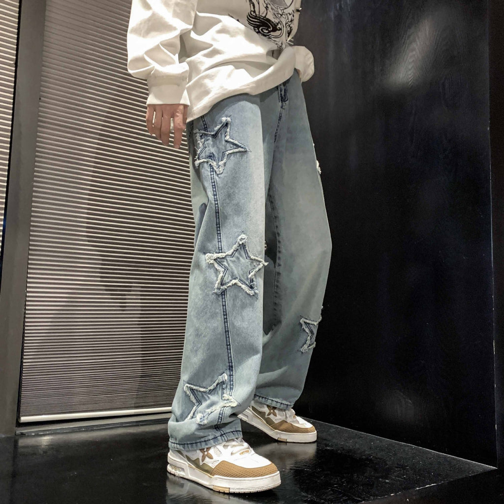 Men's Flared Loose Straight-Leg Pants