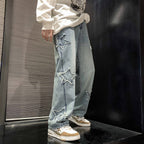 Men's Flared Loose Straight-Leg Pants