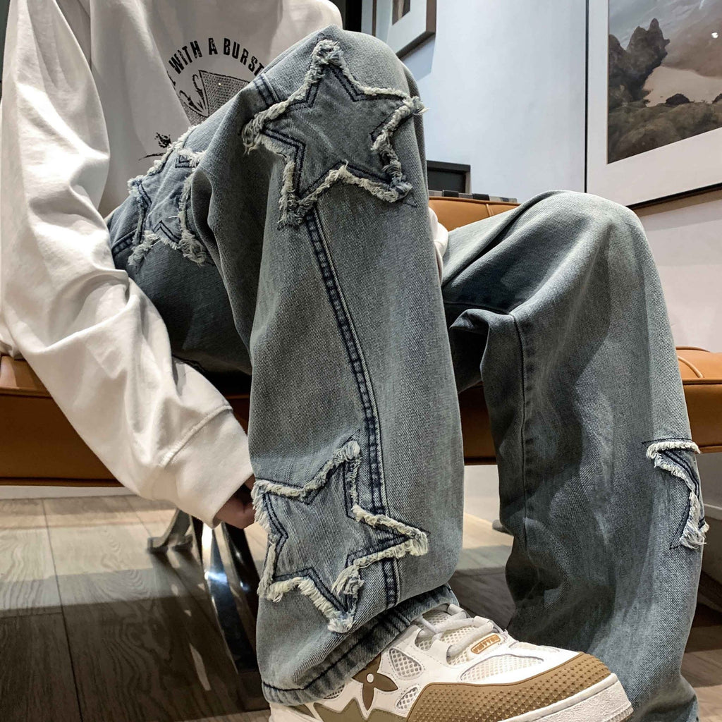 Men's Flared Loose Straight-Leg Pants