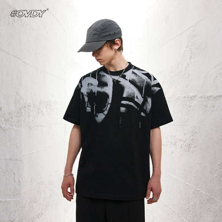 OVDY 2023 Summer Vintage Graphic Cotton T-Shirt