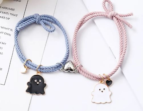 Ghost Emoji Couple Bracelet