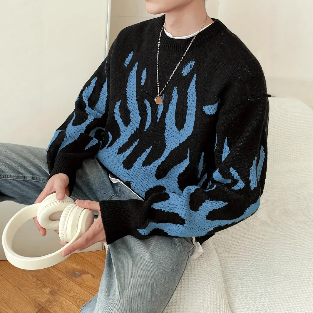 Loose Crew Neck Knit Sweater