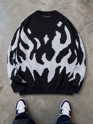 Loose Crew Neck Knit Sweater