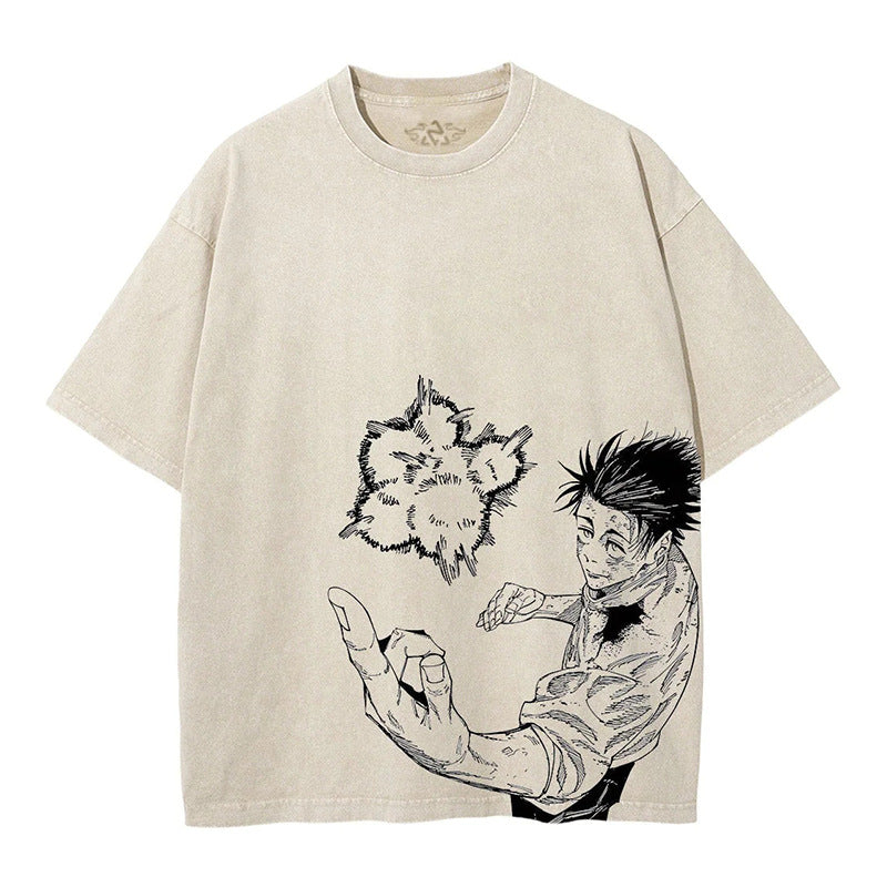 Japanese Vintage Oversized Cartoon T-Shirt (Loose Fit)