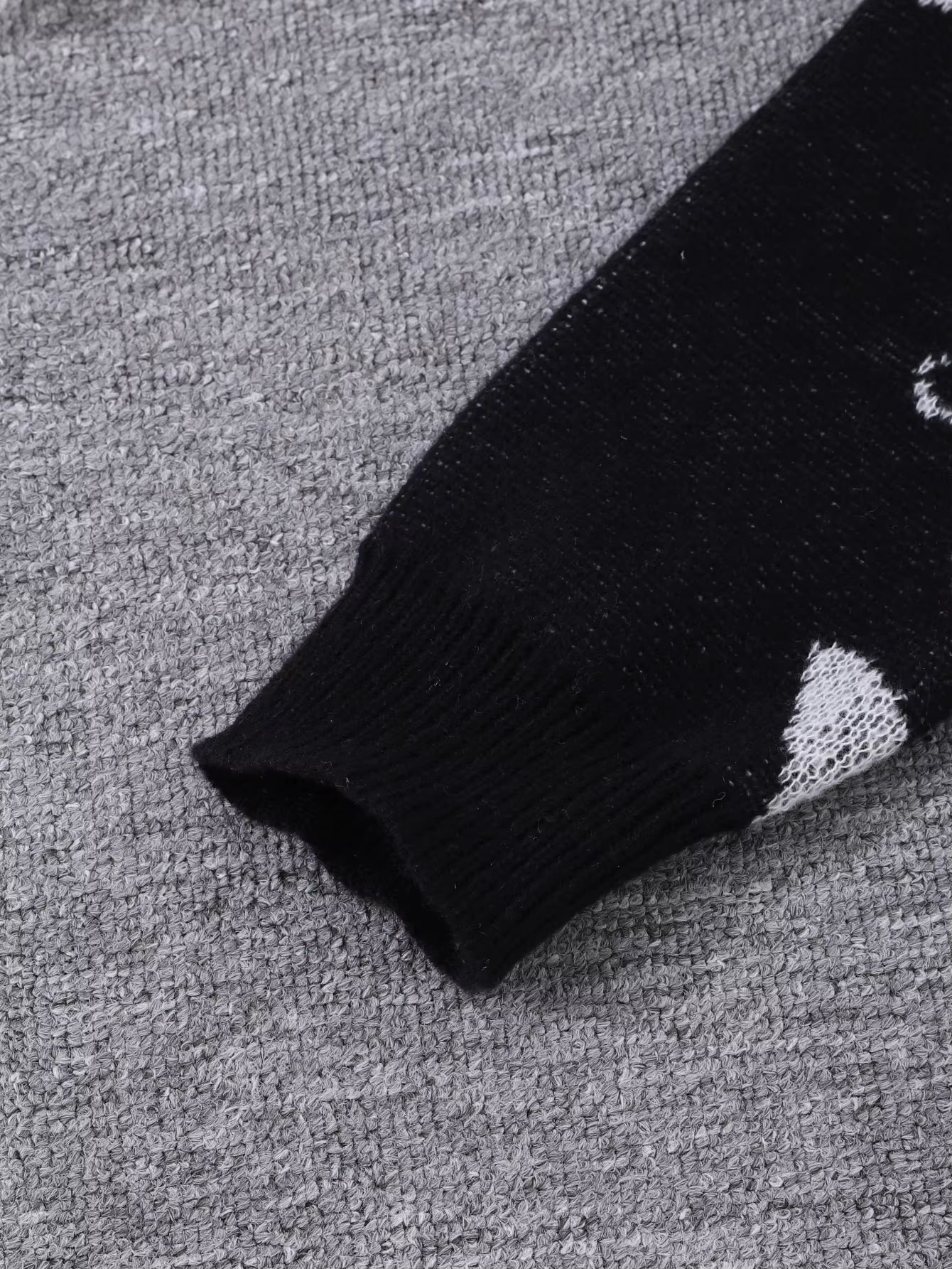 New Popular Spring & Fall Astronaut Star-Picking Jacquard Pattern Pullover Sweater Casual round Neck Contrast Color Knitted Men'