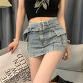 High-Waisted Skinny Denim Skirt for Women