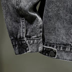 Men's Vintage Washed Ash Denim Jacket - Slim Fit