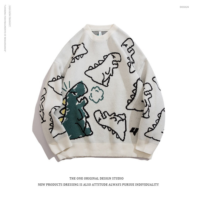 Dinosaur Cartoon Knitted Sweater