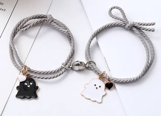 Ghost Emoji Couple Bracelet