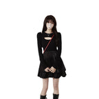 Irregular Inner Waist Long Sleeve Skirt for Women