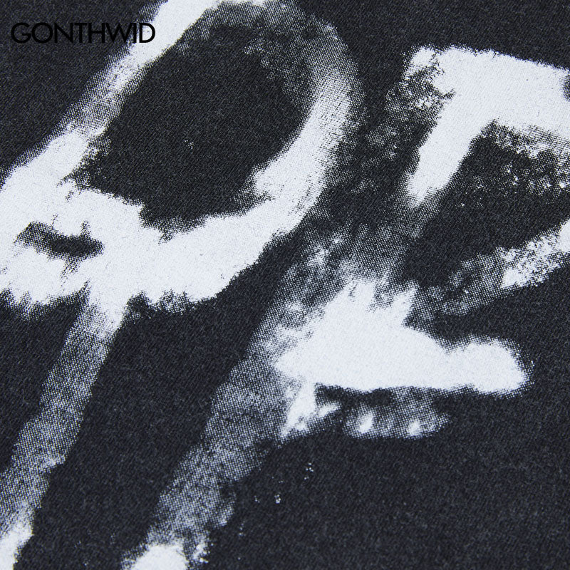 Vintage Punk Oversized Graphic T-Shirt for Men