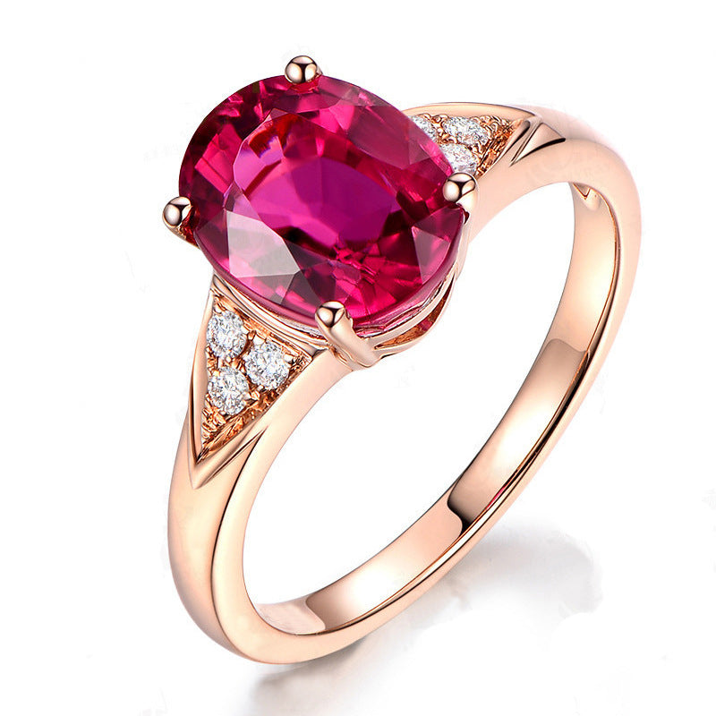Tourmaline Gemstone Simulation Ring