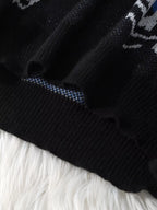 Dragon Roar Jacquard Double-Sided Pattern Pullover Sweater Casual Crew Neck Knitted Men'S Pullover Casual Crew Neck Knitted Men'S Pullover Suitable for Daily Wear Unisex Outerwear