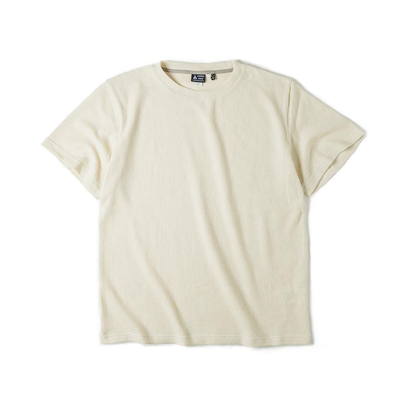 Men's Vintage Waffle T-Shirt - 250g Knit Short Sleeve