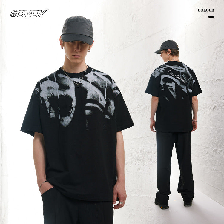 OVDY 2023 Summer Vintage Graphic Cotton T-Shirt