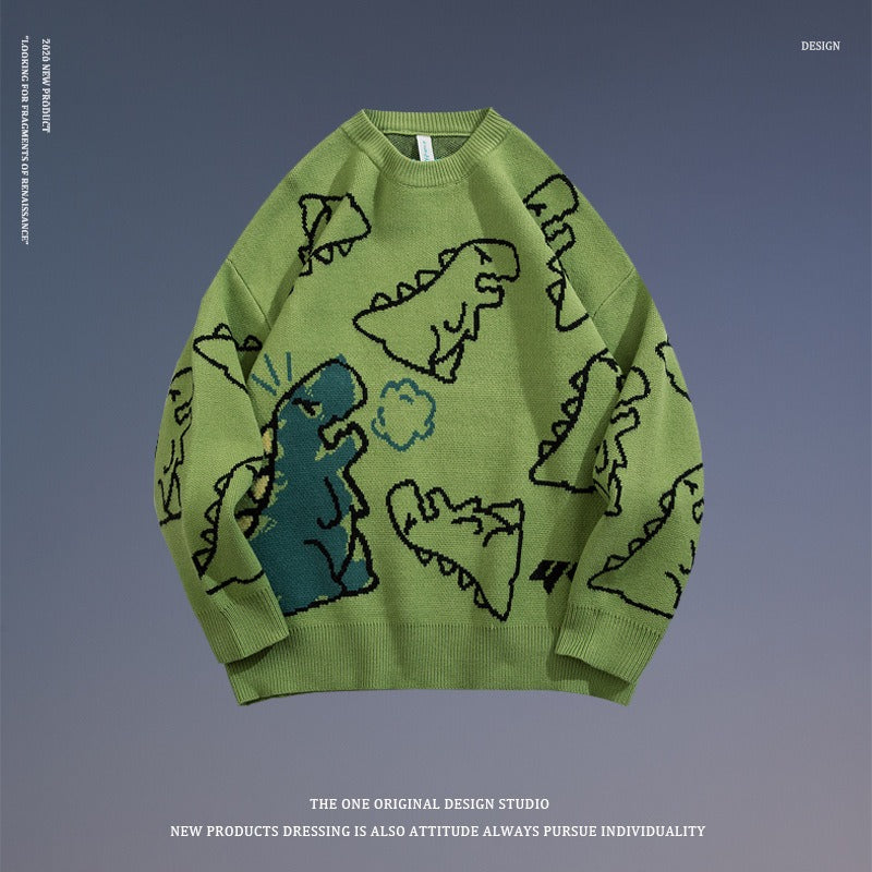Dinosaur Cartoon Knitted Sweater