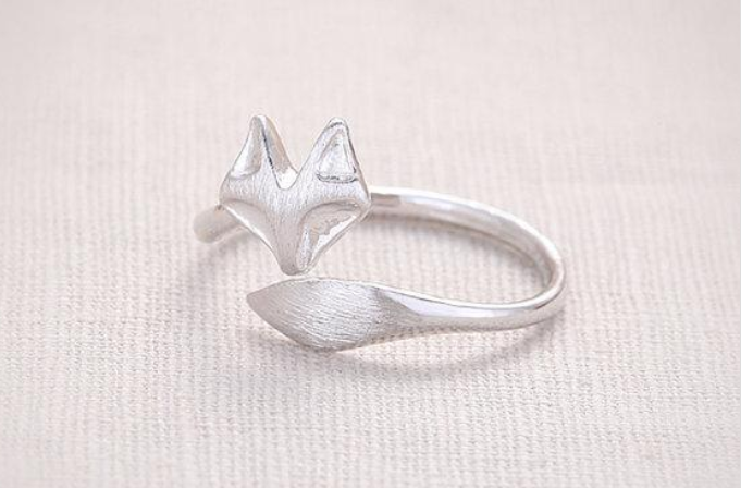 Fox Ring, Copper Animal Fox Adjustable Ring