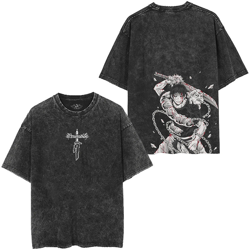 Japanese Vintage Oversized Cartoon T-Shirt (Loose Fit)