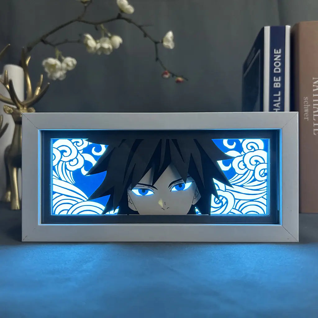 Anime Paper Cut Light - Warrior Desktop Decoration