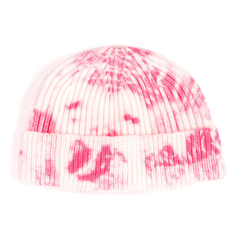 Tie-Dye Printed Knitted Beanie Hat