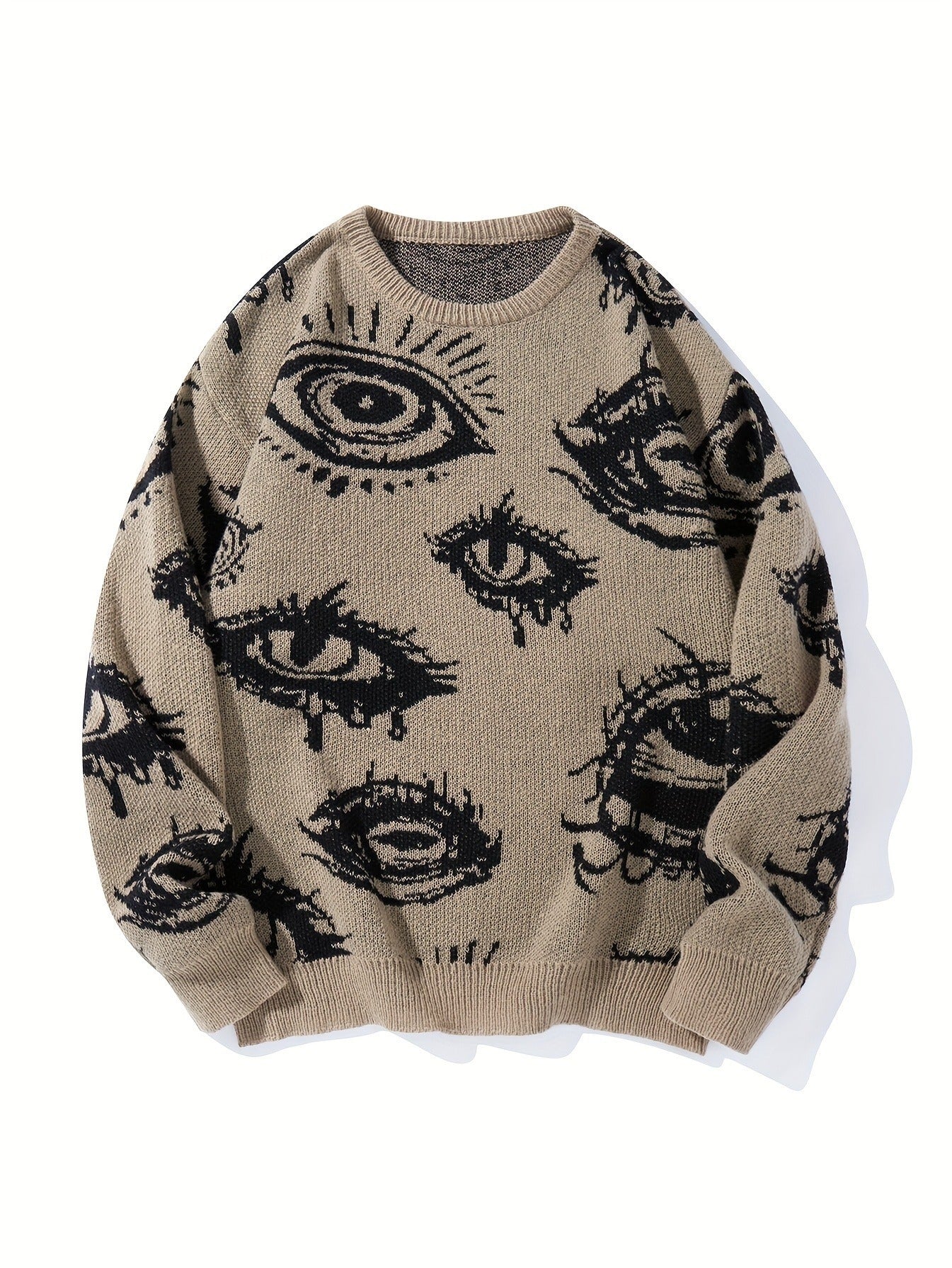 Round Neck Knitted Jacquard Sweater
