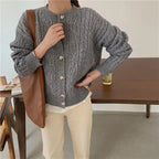 Cardigan loose long sleeve knitted sweater