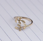 Open Ring, Leaf Ring, Olive Branch Ring