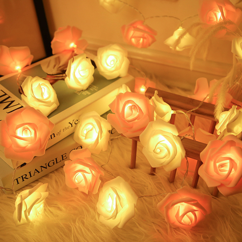 LED Rose Flower String Lights