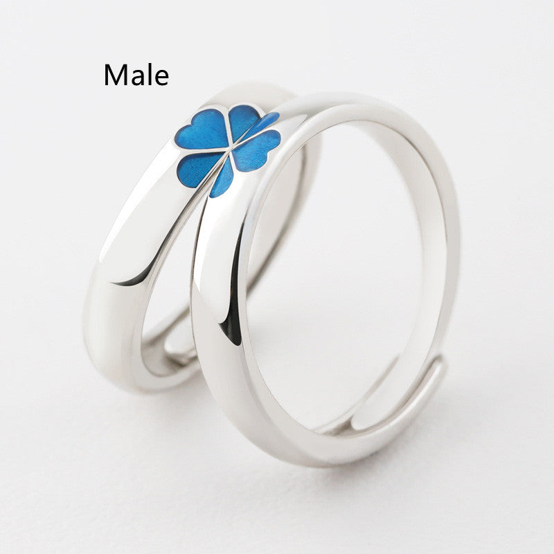 Original Blue Clover Couple Ring