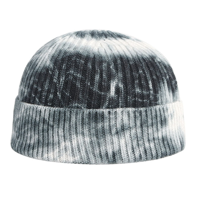 Tie-Dye Printed Knitted Beanie Hat