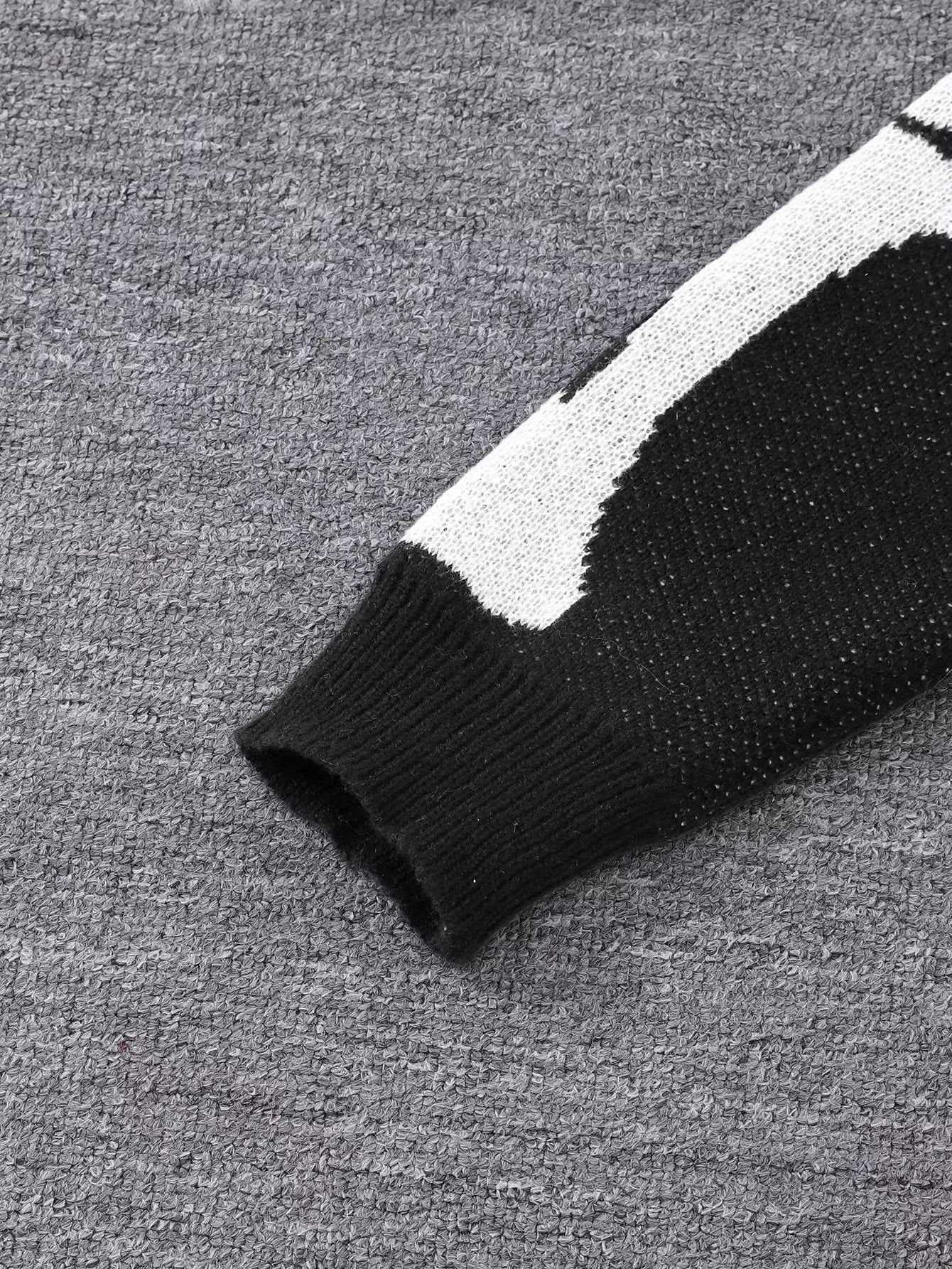 New Popular Autumn and Winter Backbone Jacquard Pattern Pullover Sweater Casual round Neck Knitted Men'S Pullover