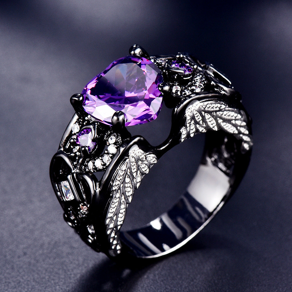 Heart Ring with Angel Wings for Women