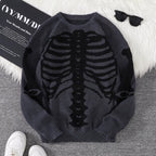 New Popular Autumn and Winter Backbone Jacquard Pattern Pullover Sweater Casual round Neck Knitted Men'S Pullover