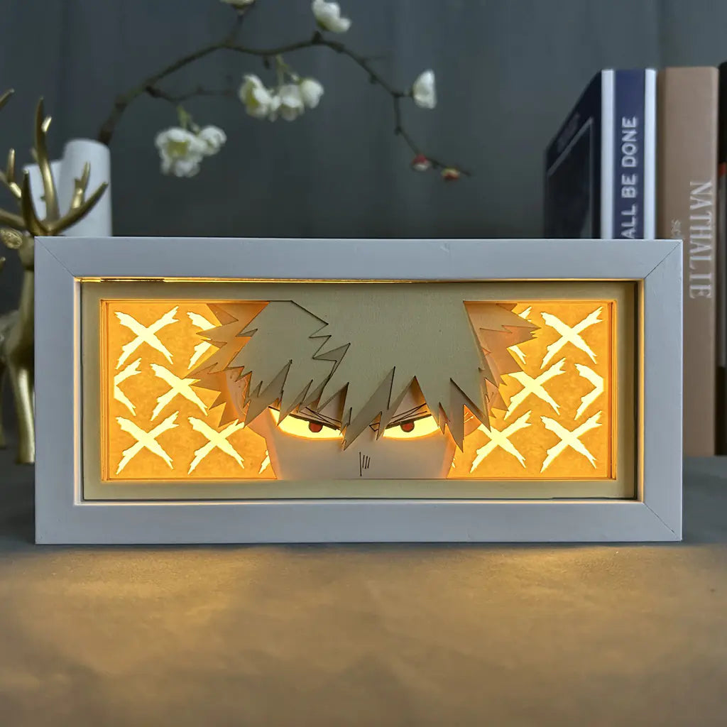 Anime Paper Cut Light - Warrior Desktop Decoration