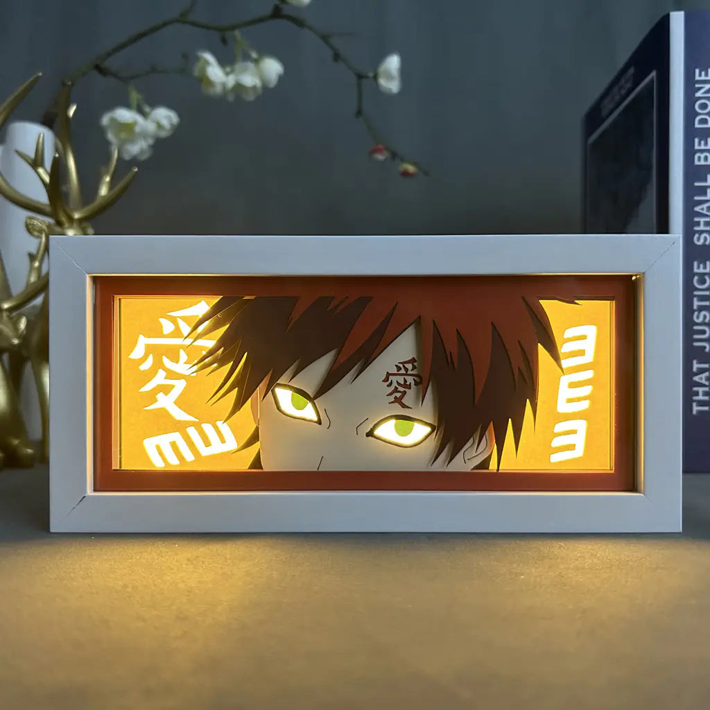 Anime Paper Cut Light - Warrior Desktop Decoration