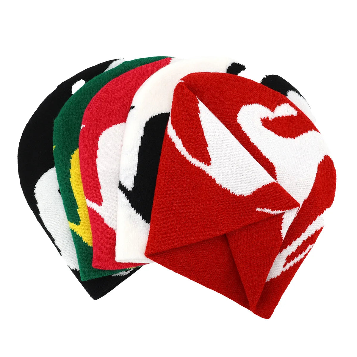 Winter Autumn Warm Beanies Hip Hop Ear Gorras Outdoor Windproof Y2K Letter Print Knitted Hat for Women Men Skiing Cap Cycling