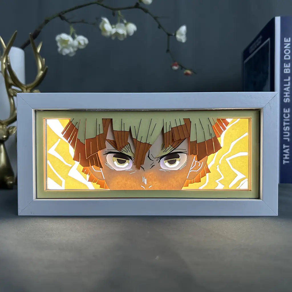 Anime Paper Cut Light - Warrior Desktop Decoration