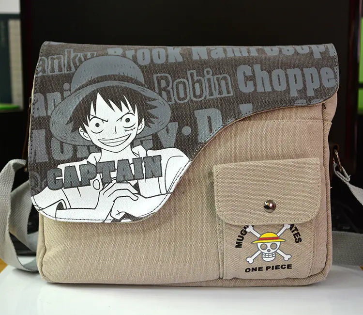 Anime Cartoon Canvas Shoulder Bag with Multiple Themes