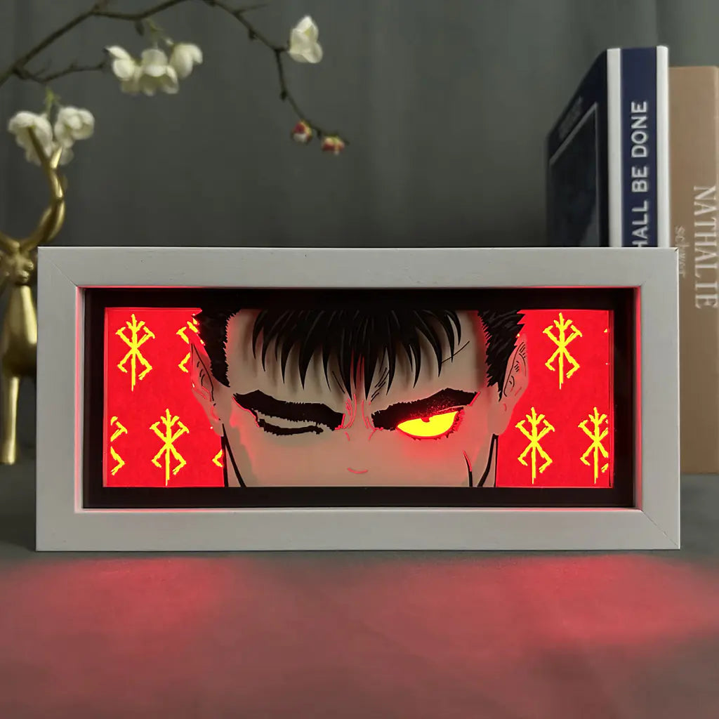 Anime Paper Cut Light - Warrior Desktop Decoration